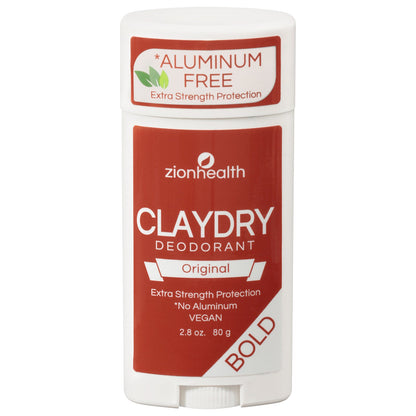Zion Health Clay Dry Deodorant Original - 2.5 Oz