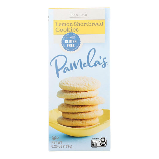 Pamela's Lemon Shortbread Cookies, Gluten-Free, 6-Pack