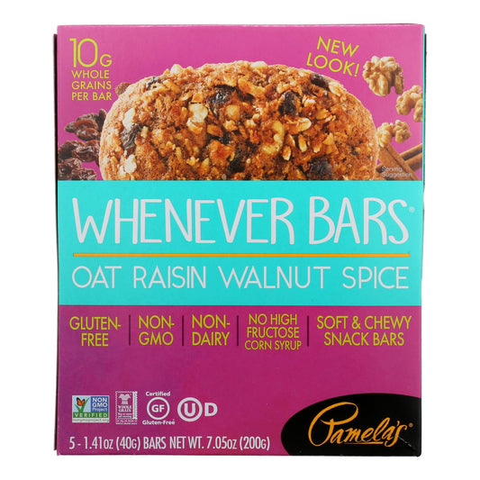 Pamela's Oat Spice Bars - Raisin Walnut, 6 Pack