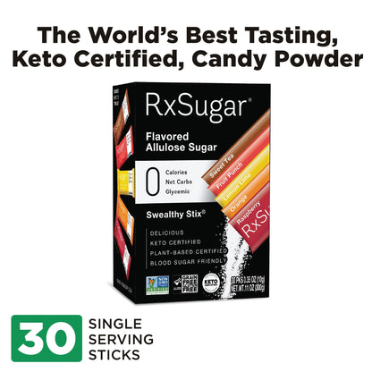 RxSugar Flavored Allulose Sugar Swealthy Stix