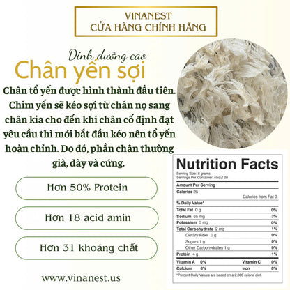 Vinanest Bird’s Nest Origin 1 (Chân Yến Sợi) 100GR