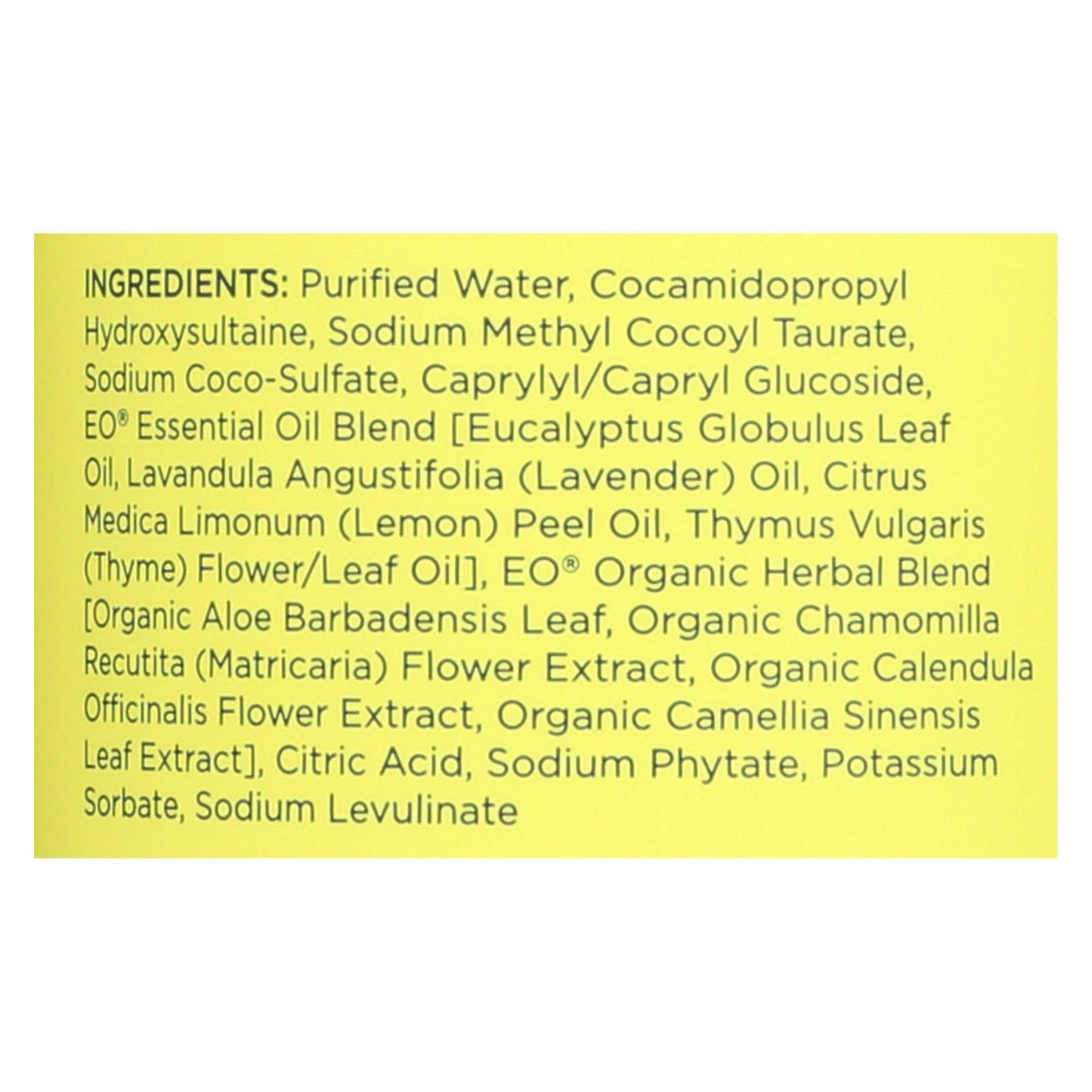 EO Liquid Hand Soap - Lemon & Eucalyptus 12 Fl Oz