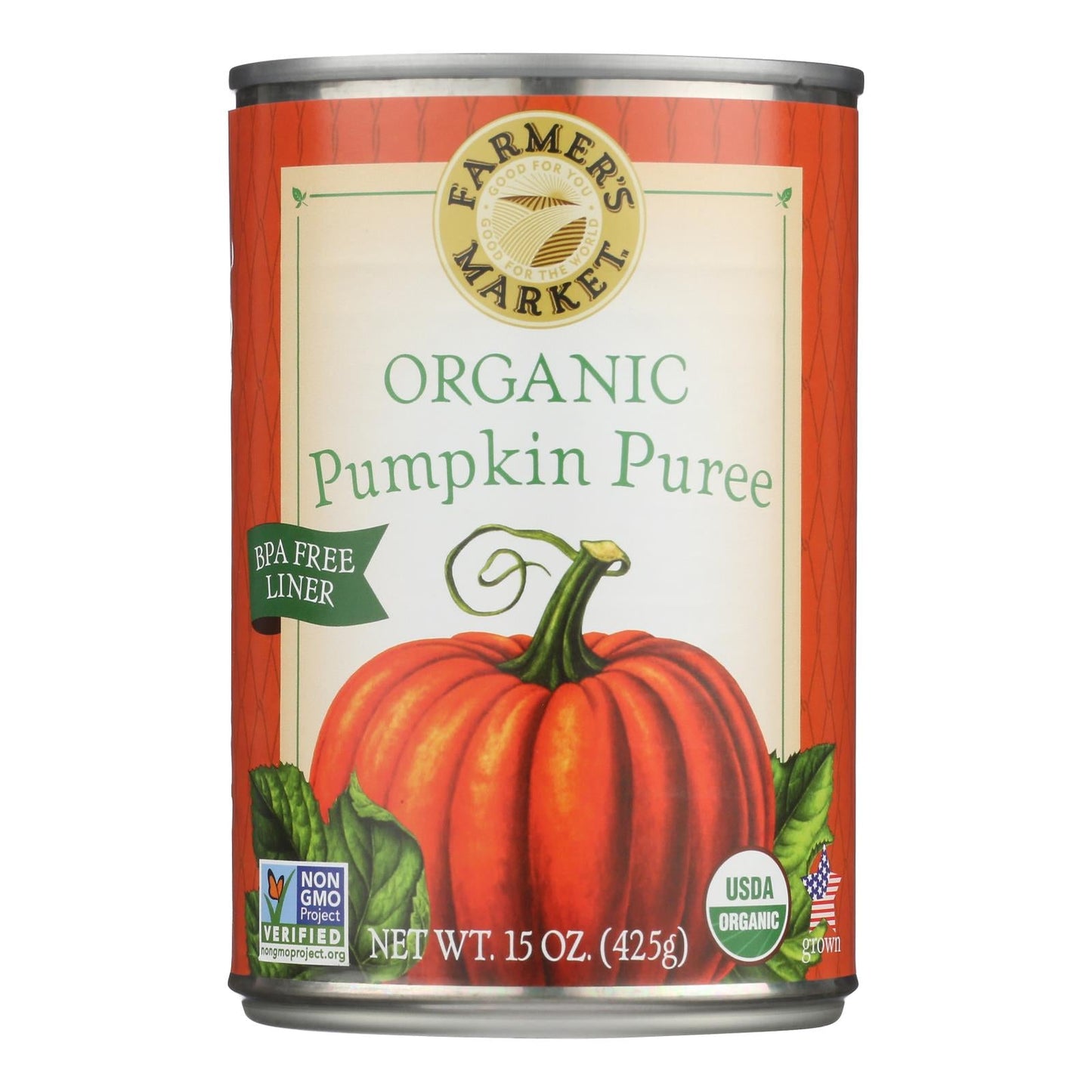 Organic Canned Pumpkin, 15 Oz, Case of 12
