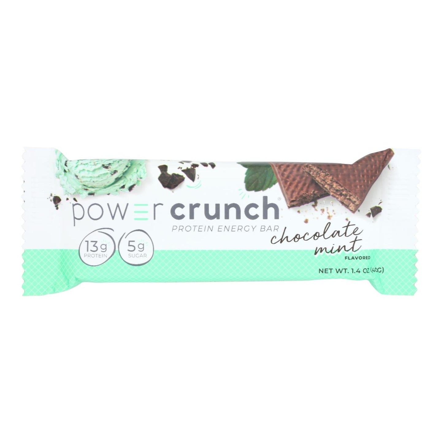 Power Crunch Protein Bars - Chocolate Mint Original - 40 grm - Case of 12