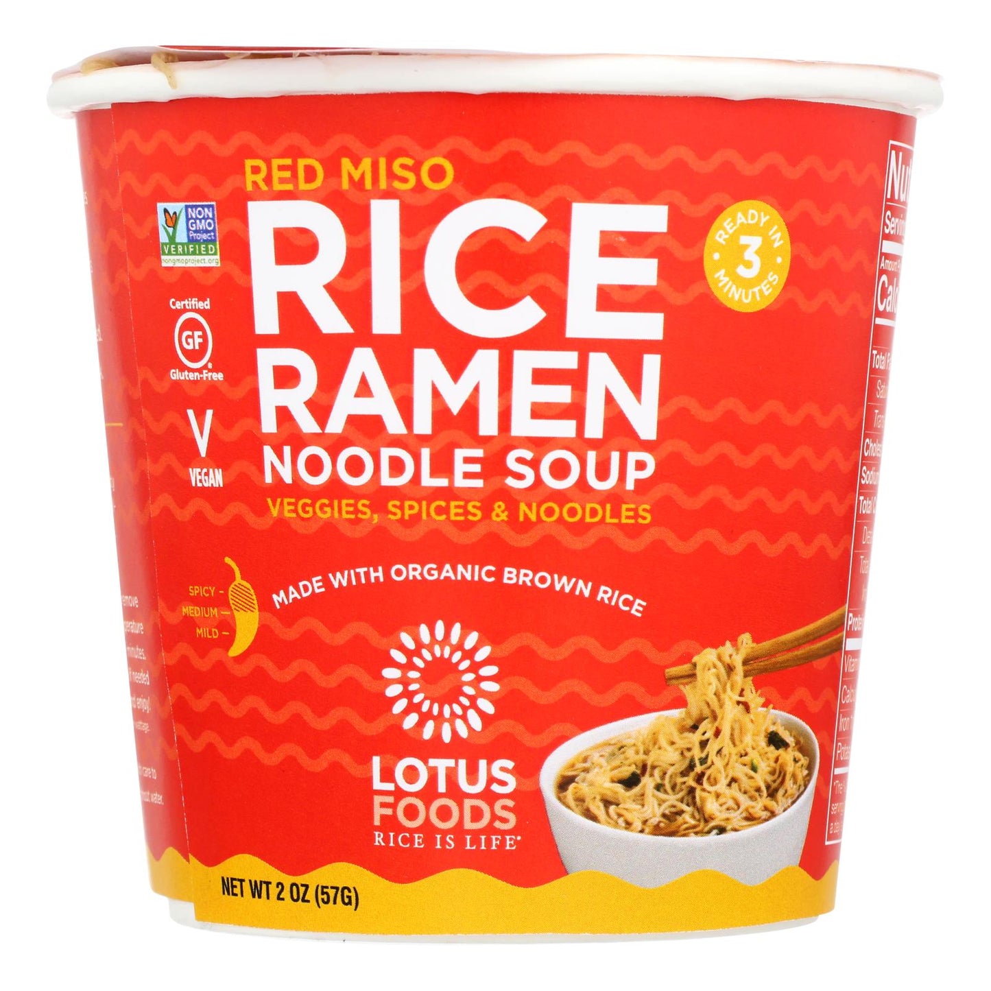 Lotus Foods Red Miso Rice Ramen Soup, 6-Pack, 2 Oz
