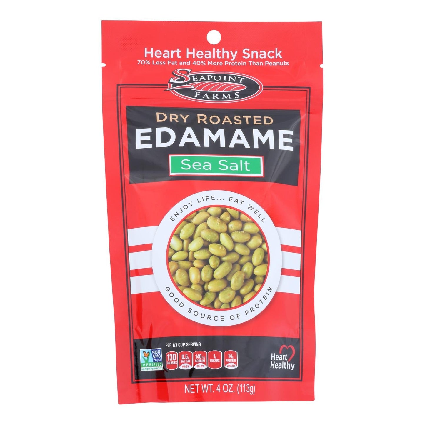 Seapoint Farms Sea Salt Edamame, 12-Pack, 4 Oz