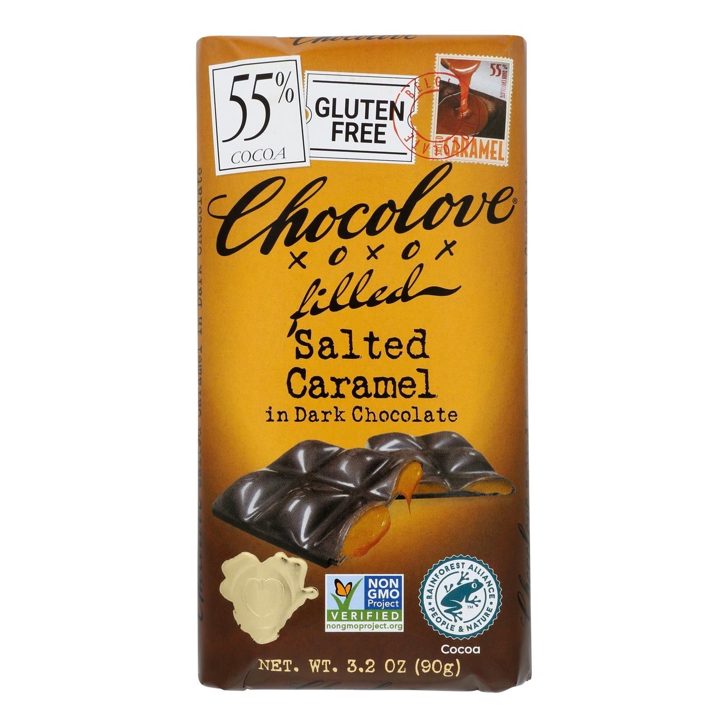 Chocolove Dark Chocolate Salted Caramel, 10-Pack, 3.2 oz
