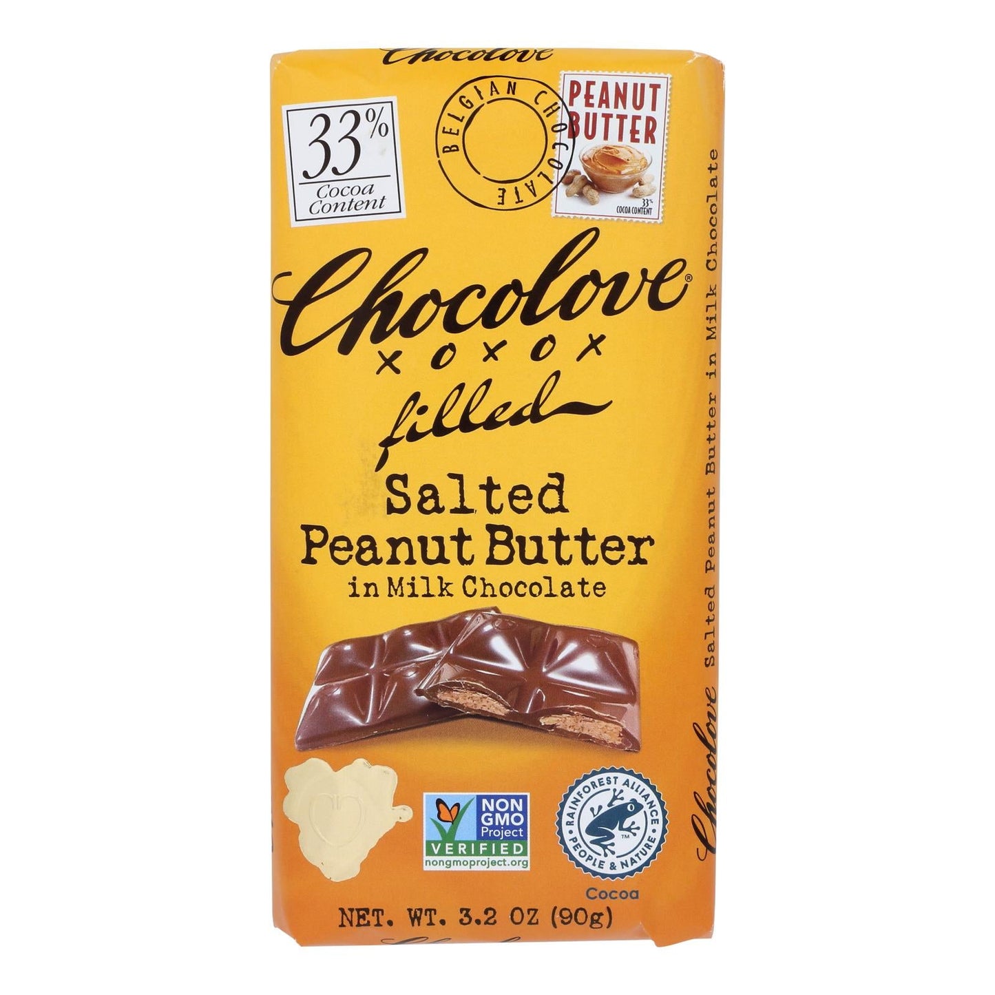 Chocolove Peanut Butter Milk Chocolate Bars, 10-Pack