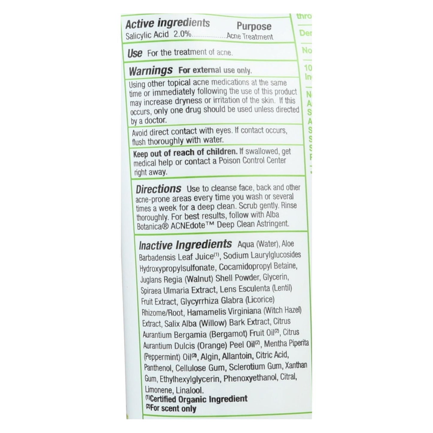 Alba Botanica Acnedote Face & Body Scrub - 8 Fl Oz