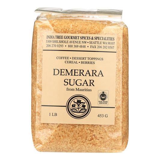 India Tree Demerara Sugar, 16 oz, Case of 6