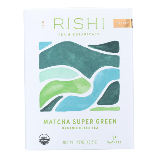 Rishi Green Tea Blend - Matcha Super - Case Of 6 - 15 Bags
