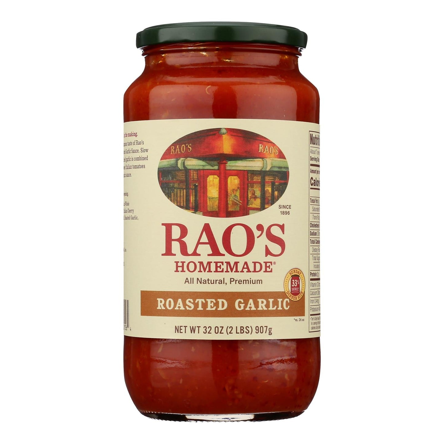 Rao's Roasted Garlic Pasta Sauce - 6 Pack, 32 OZ Each