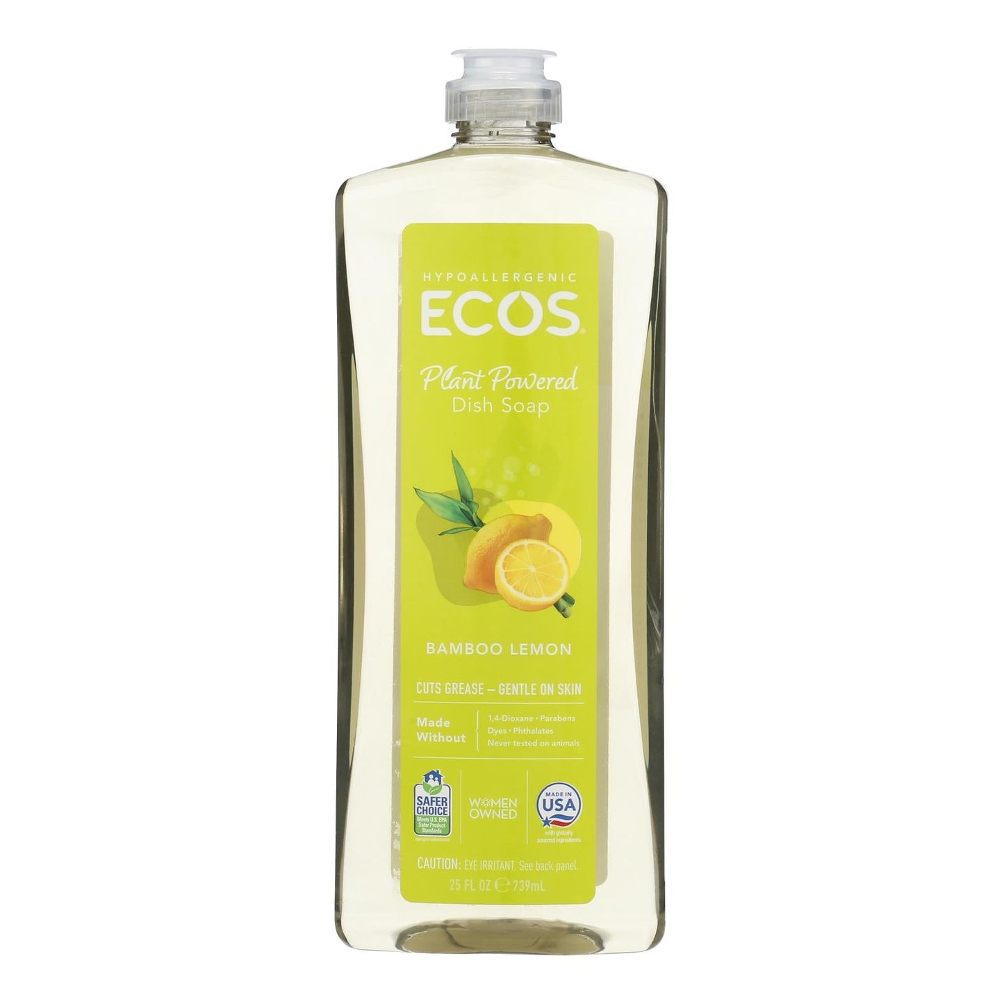Eco Dish Soap - Bamboo Lemon, Case of 6, 25 Fl Oz Each