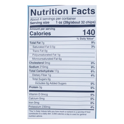 Simply 7 Lentil Chips - Sea Salt - Case Of 12 - 4 Oz.