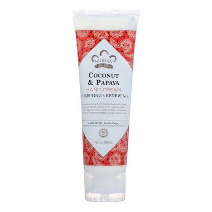 Nubian Heritage Hand Cream - Coconut & Papaya - 4 Oz
