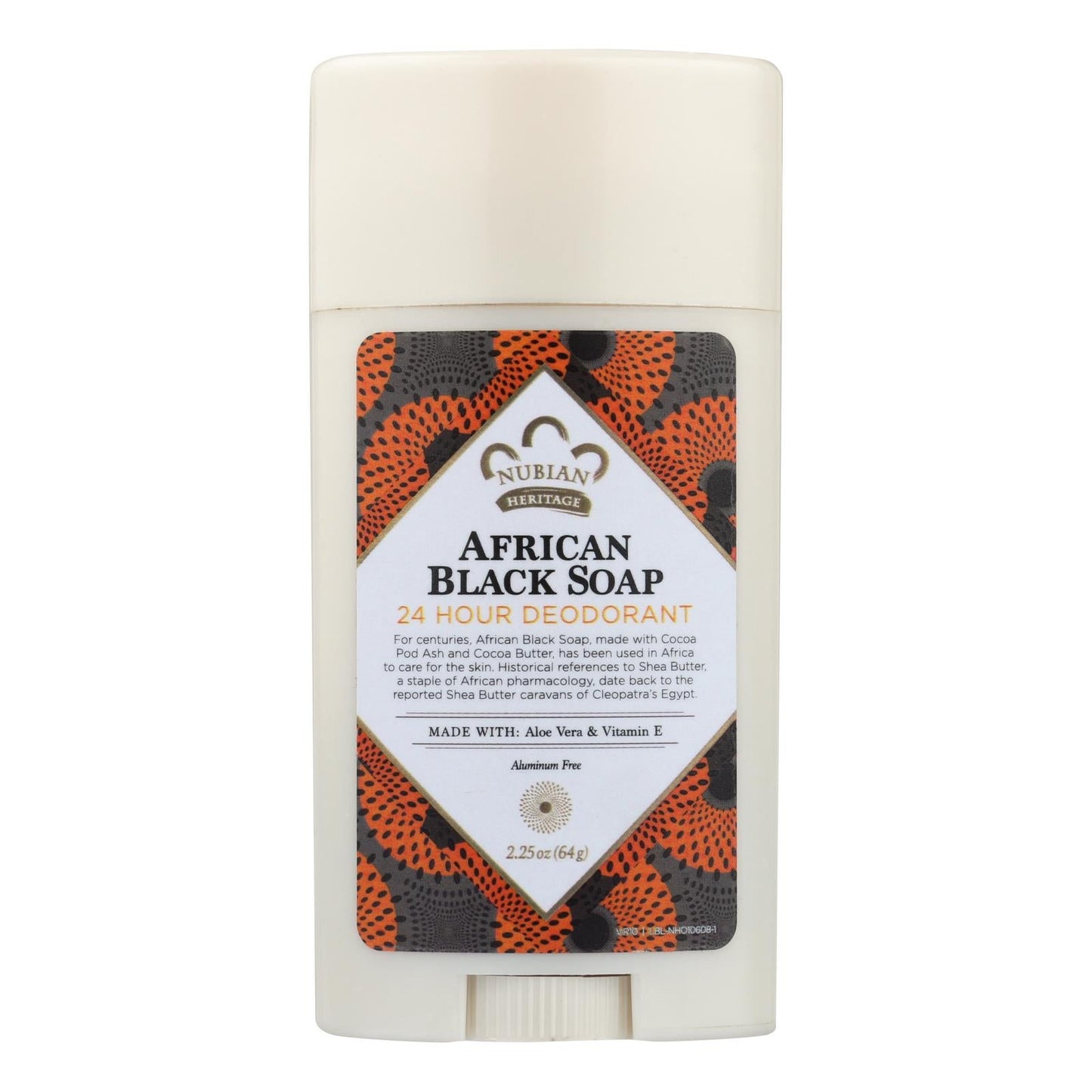 Nubian Heritage African Black Soap Deodorant, 2.25 Oz