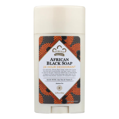 Nubian Heritage African Black Soap Deodorant, 2.25 Oz