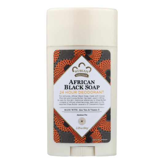 Nubian Heritage African Black Soap Deodorant, 2.25 Oz