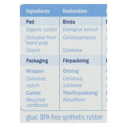 Natracare Organic Cotton Ultra Pads Regular w/Wings - 14pk