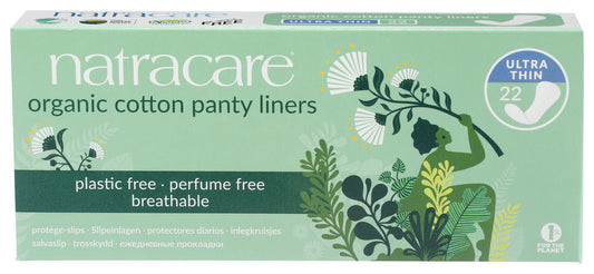 Natracare Ultra Thin Organic Cotton Panty Liners - 22 Pack