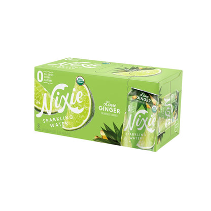 Nixie Lime Ginger Sparkling Water, 3 Cases of 8/12 FZ