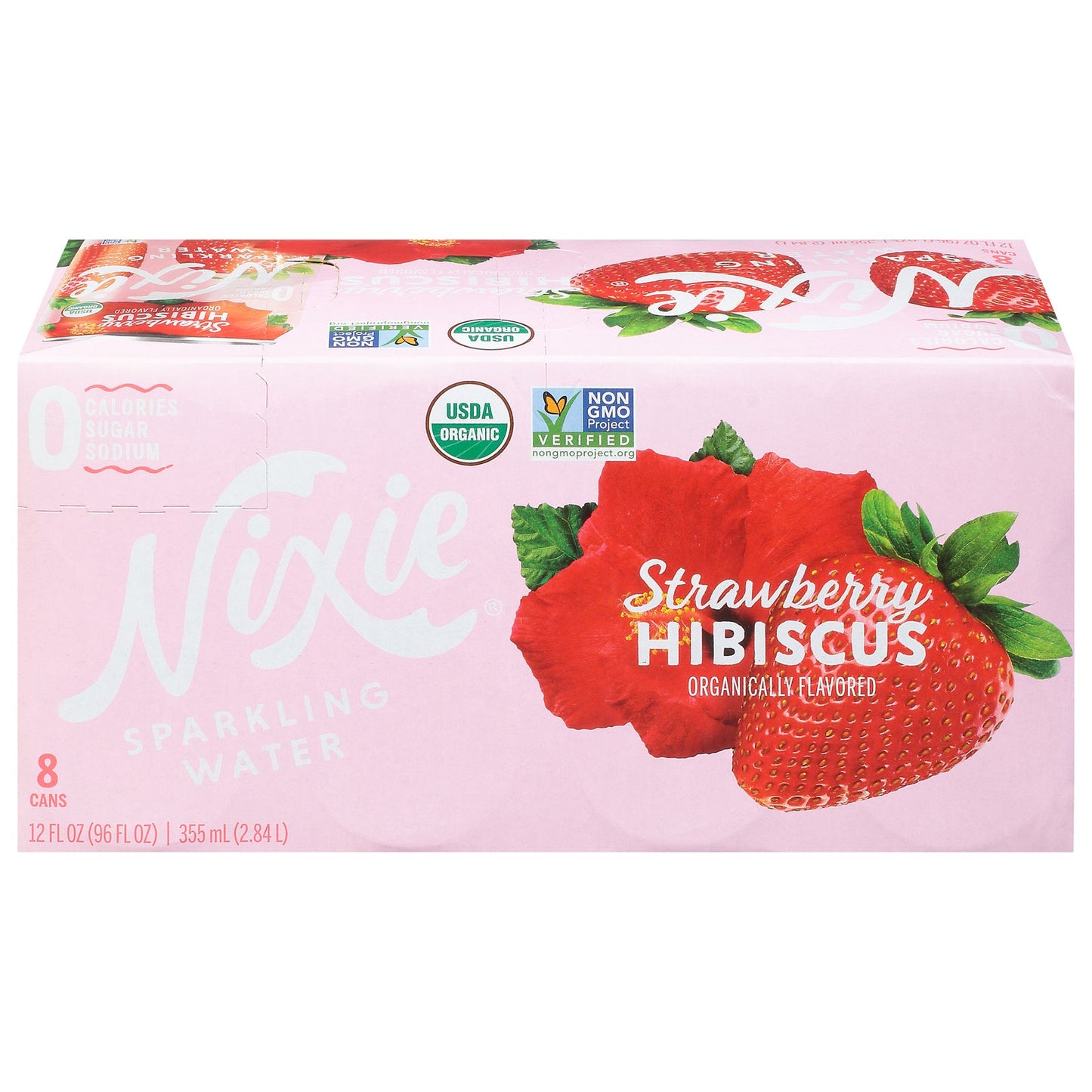 Nixie Sparkling Water - Straw Hibiscus, 3-Pack (8/12oz)