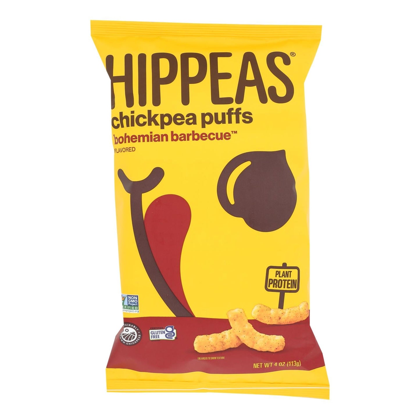 Hippeas Chickpea Puffs BBQ - 12-Pack (4 oz each)