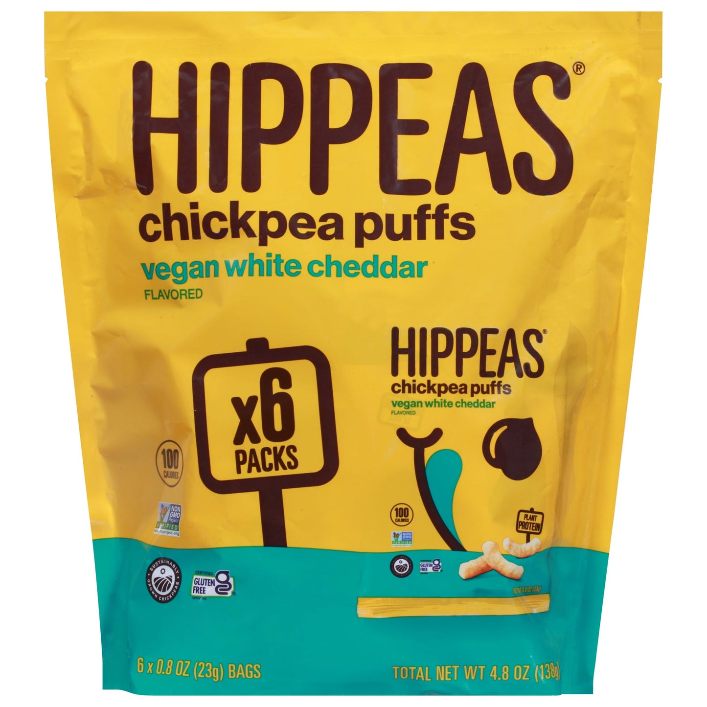 Hippeas White Cheddar Chickpea Puffs, 12 Pack