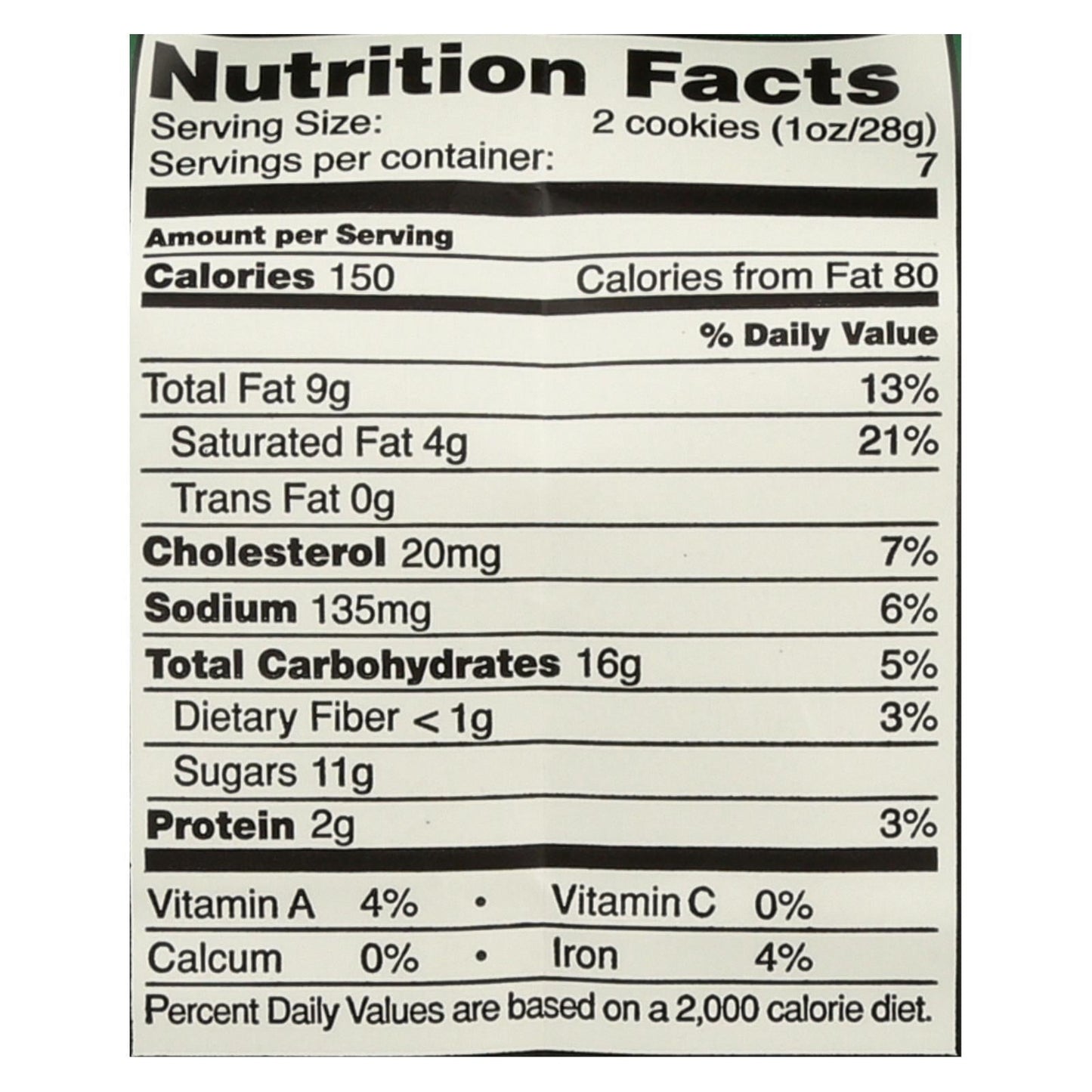 Tate's Chocolate Chip Walnut Cookies, 7oz, Case of 12