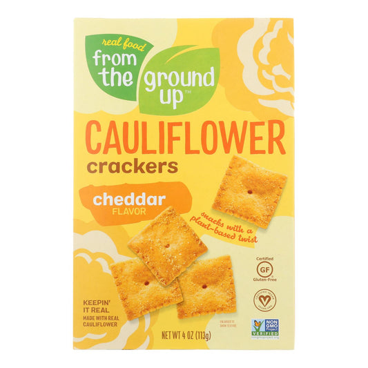 Cauliflower Cheddar Crackers - Case of 6 - 4 Oz