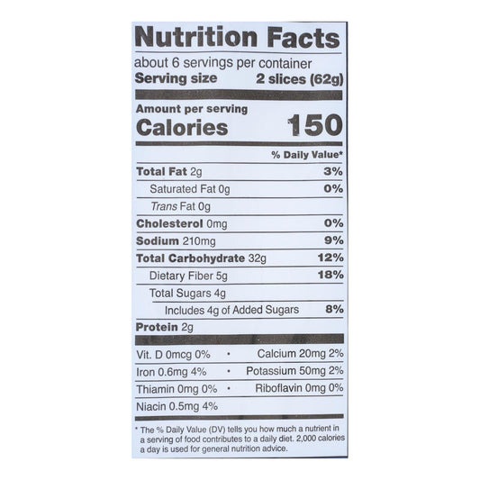 Schar - Bread Artisan Baker White - Case Of 8-14.1 Oz