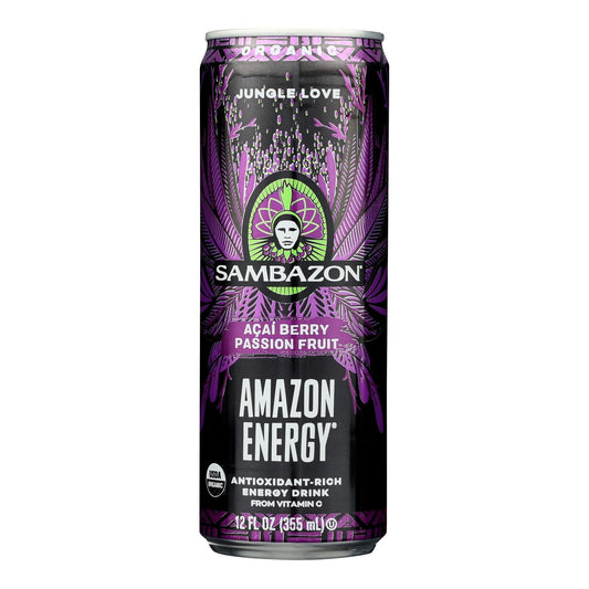 Sambazon Organic Energy Drink - Jungle Love, 12 Pack
