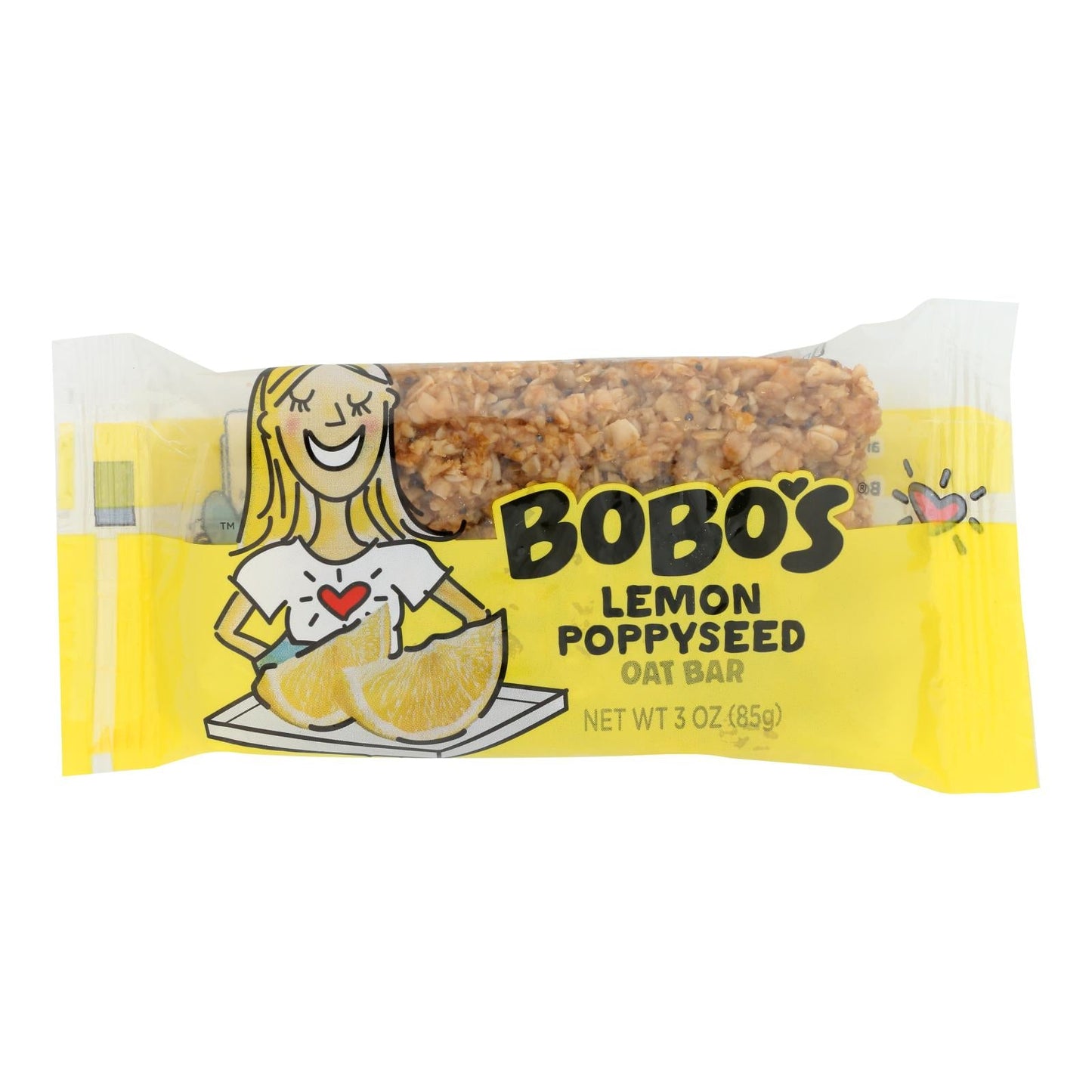 Bobo's Lemon Poppyseed Oat Bars, Gluten-Free, 3oz, 12-Pack