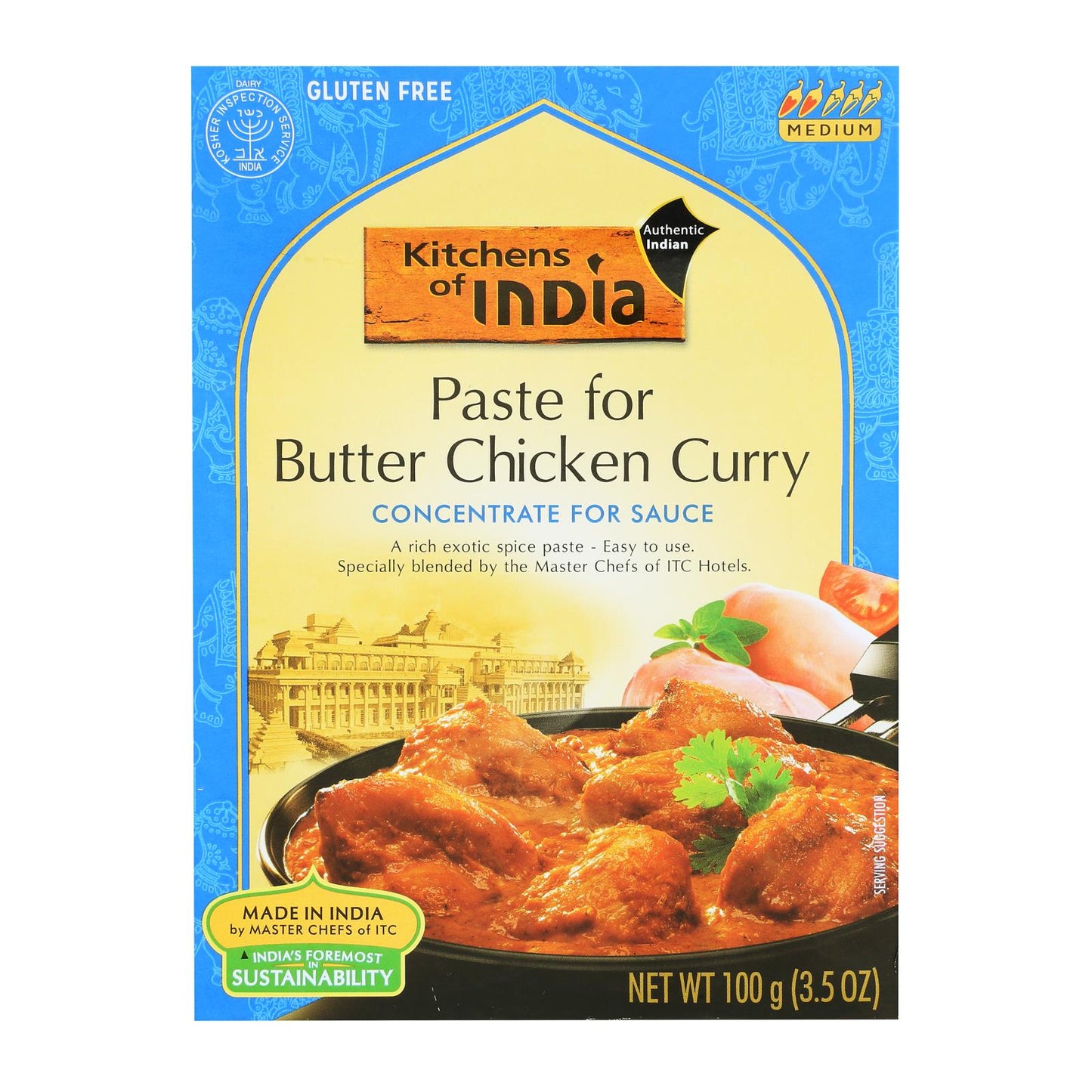 Kitchen India Butter Chicken Curry Paste 3.5oz - 6 Pack