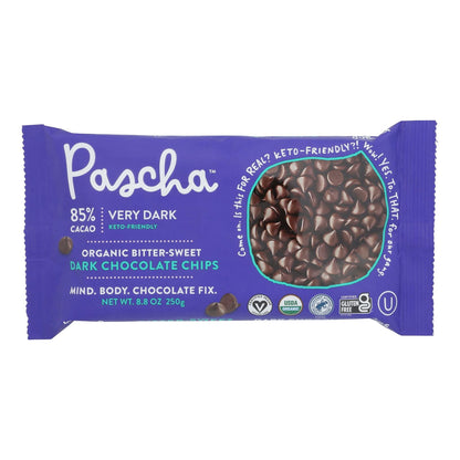 Pascha Organic 85% Dark Chocolate Chips, 6-Pack (8.8 oz)