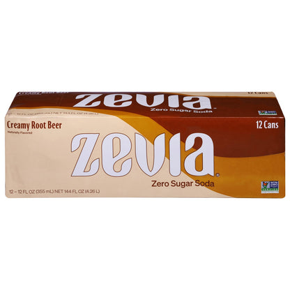 Zevia - Soda Creamy Root Beer - CS of 2-12/12 FZ