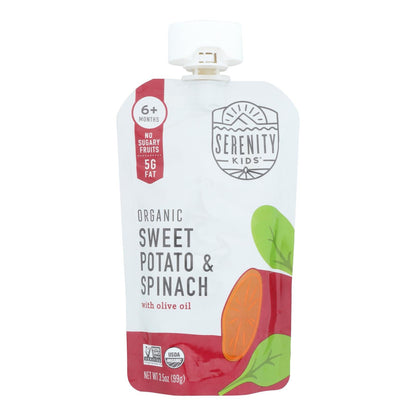 Serenity Kids Sweet Potato Spinach Pouches, 6-Pack, 3.5 oz