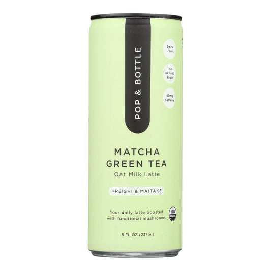 Pop & Bottle - Grn/tea Matcha Latte - Case Of 12-8 Fz