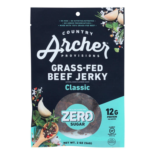 Country Archer Zero Sugar Beef Jerky 12-Pack, 2 oz Each