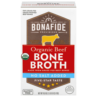 Bonafide Provisions Organic Beef Bone Broth, 6-Pack 16.9oz