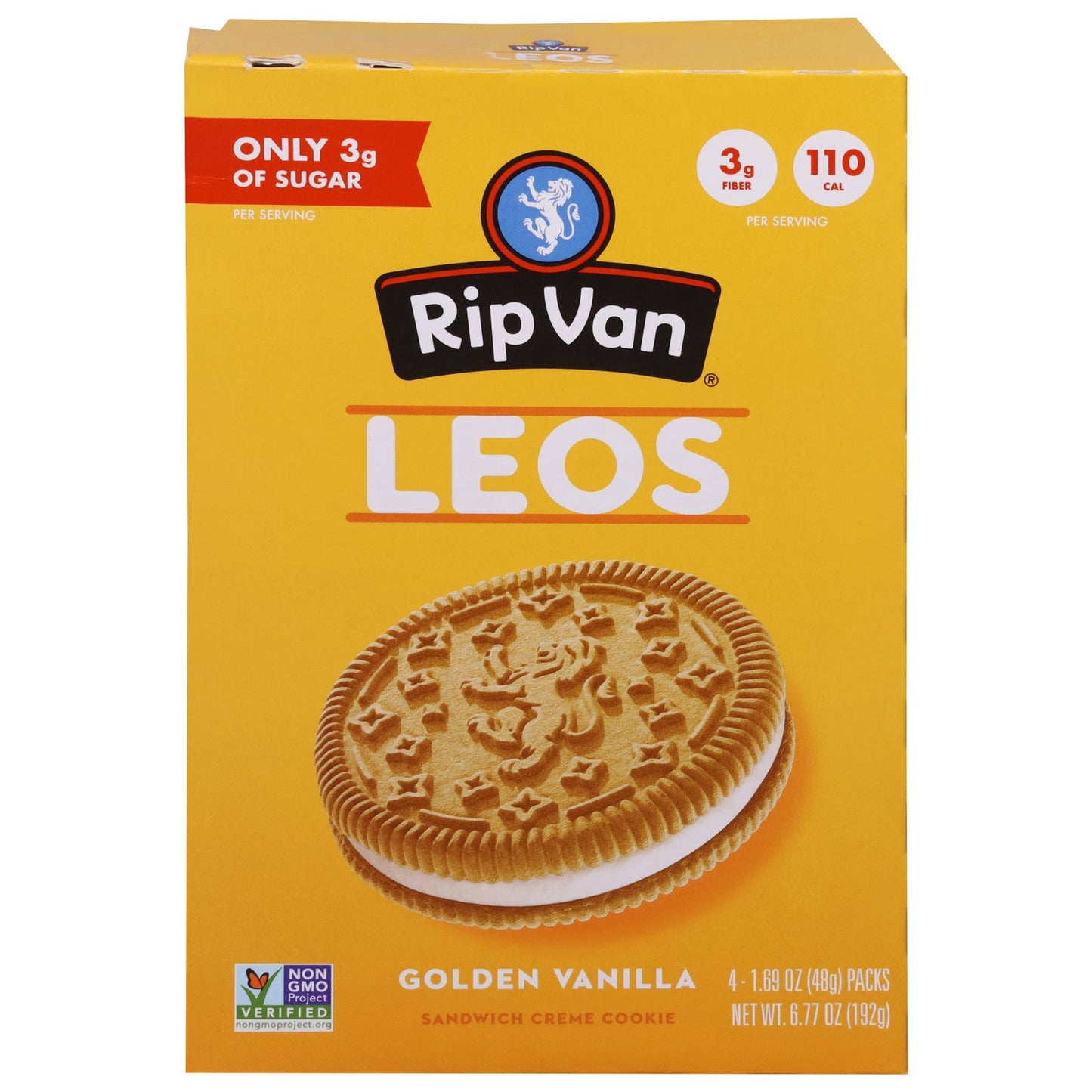 Rip Van Wafels - Creamy Leo's Gold Vanilla Sandwich, 6-Pack