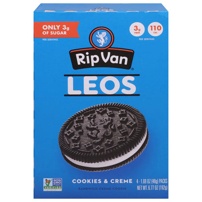 Rip Van Wafels Cookies & Cream Sandwich, 6 Pack