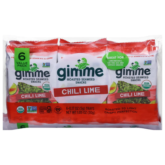 Gimme Seaweed Snacks Chili Lime - 8 Pack