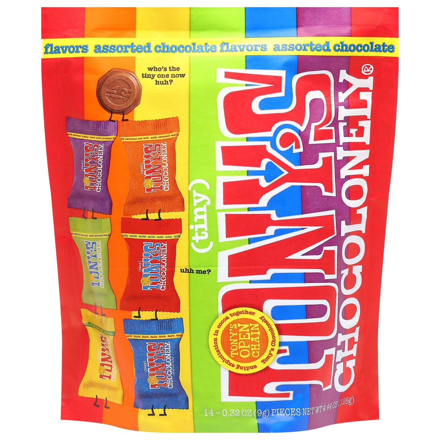 Tony's Chocolonely Tiny Flavored Choc Pouch, 8 Pack