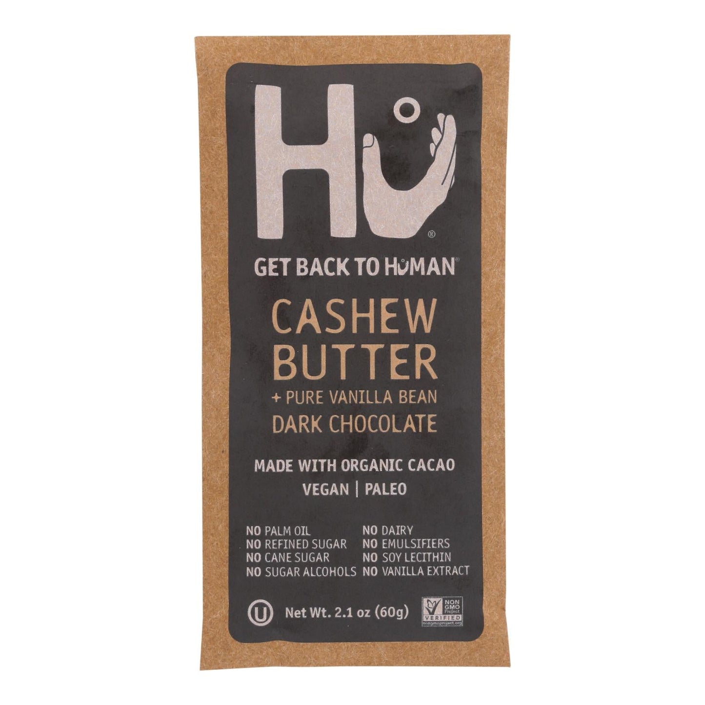 Hu Dark Chocolate Cashew Vanilla Bars - 12 Pack