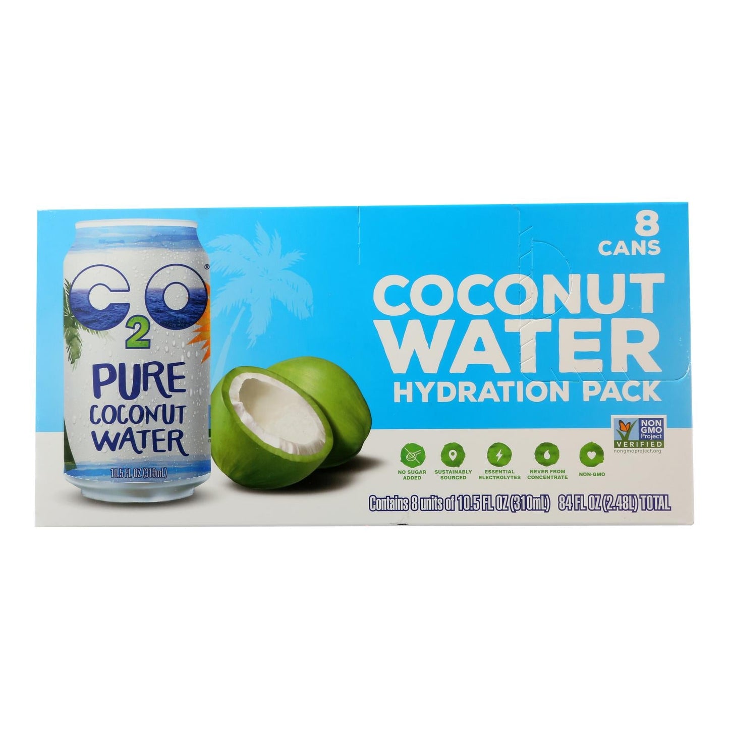 C2o Pure Coconut Water Hydration Pack - 3 Cases of 8/10.5FZ