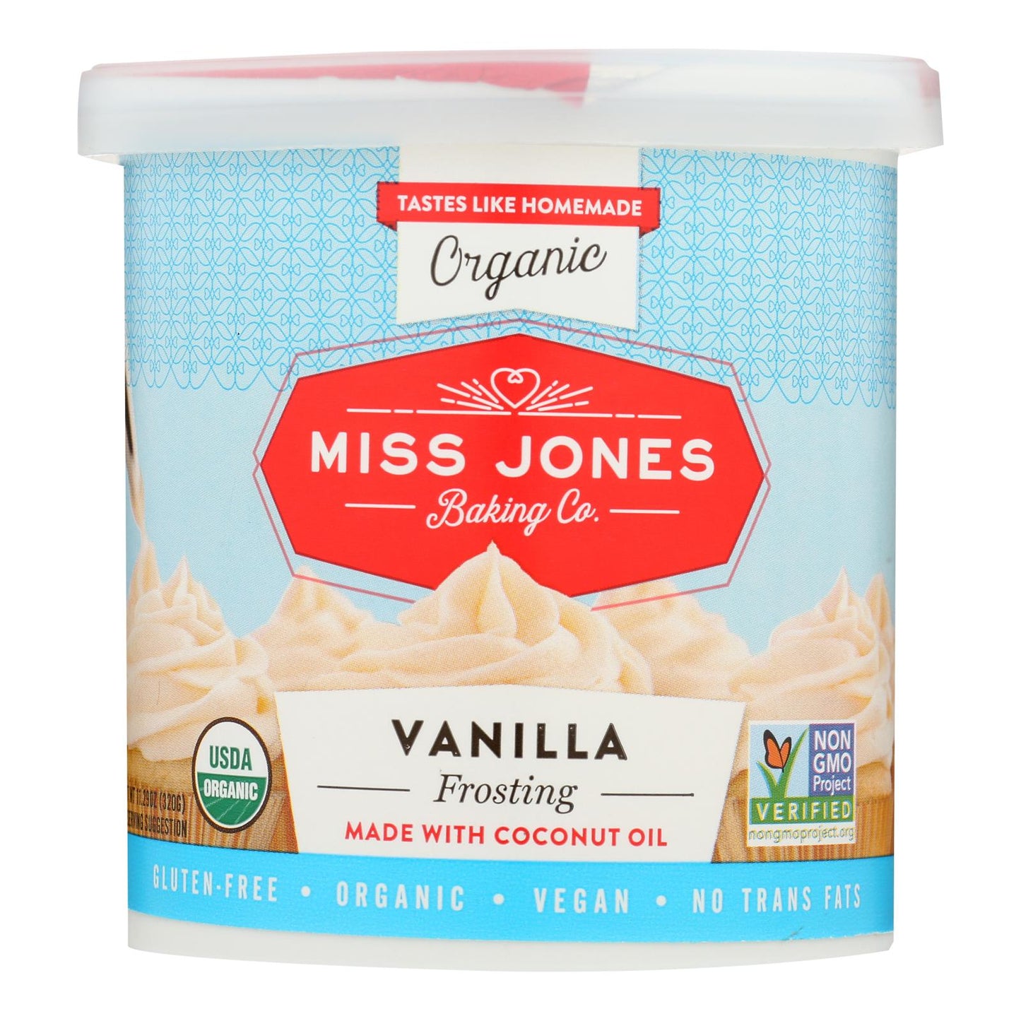Miss Jones Organic Vanilla Frosting - Case of 6, 320g