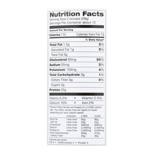 Teras Whey Protein Powder - Whey - Organic - Plain Unsweetened - 12 Oz