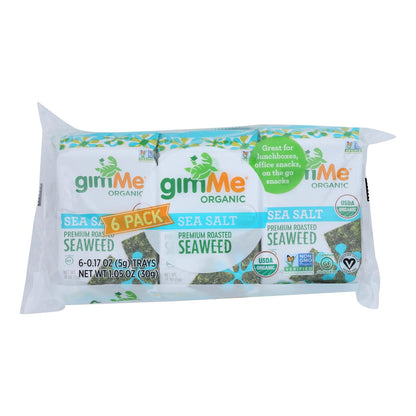 Gimme Organic Sea Salt Roasted Seaweed Snacks, 6 Packs