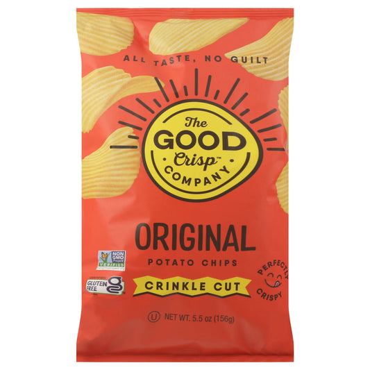 Good Crisp Crinkle Potato Chips, Original, 12-Pack, 5.5 OZ